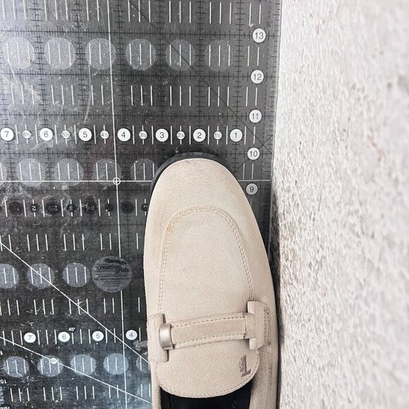 Tod's Women Size EU 38.5 US 8.5 Light Grey Suede Penny Loafer Low Heel Shoes - Picture 13 of 13